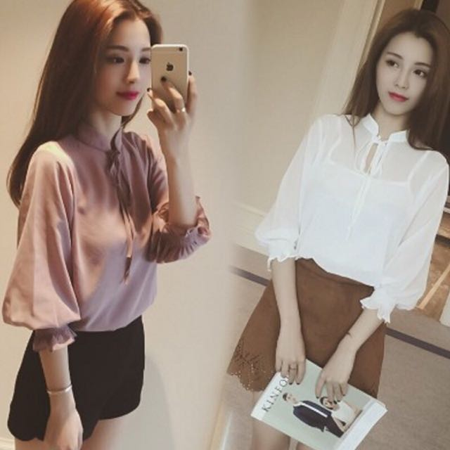 korean chiffon blouse