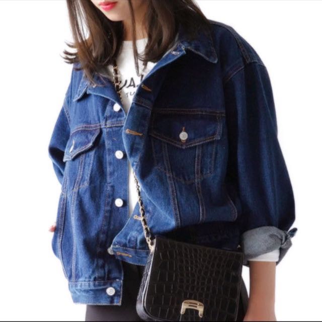 korean oversized denim jacket