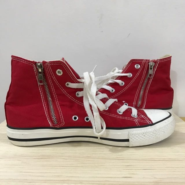 womens red converse sneakers