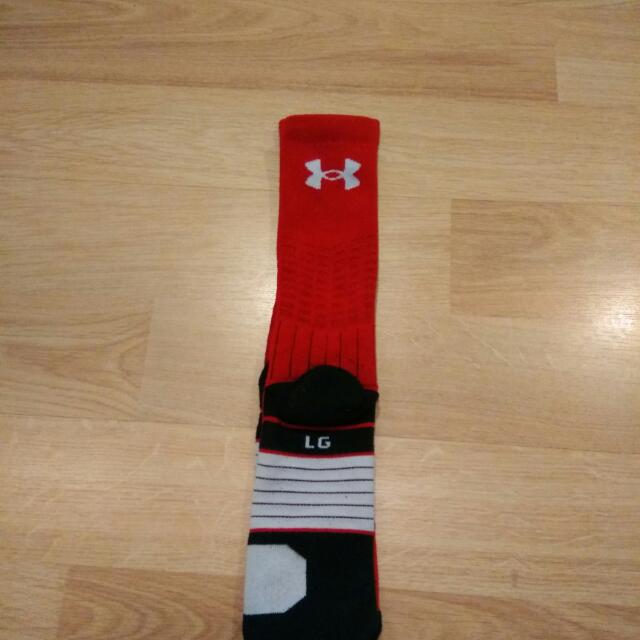 orange under armour basketball socks