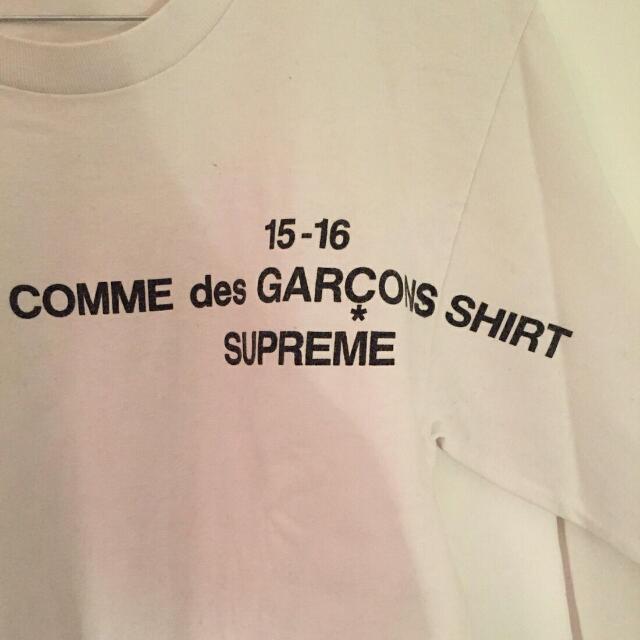 Supreme Comme des Garçons Long Sleeve Tee 'White