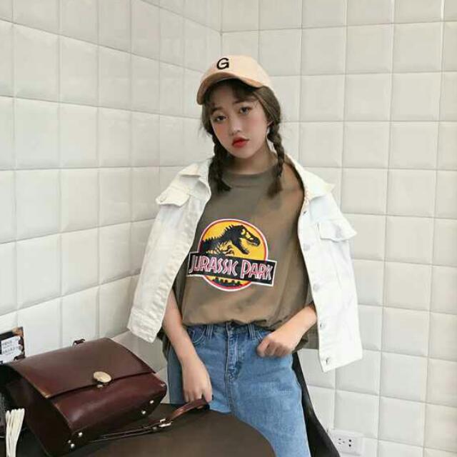 jurassic park baseball tee