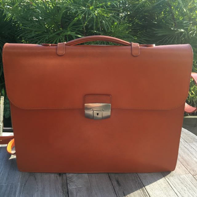bridle leather briefcase