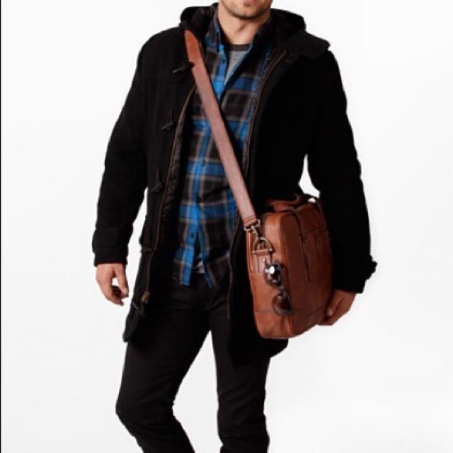 Fossil lineage messenger bag top