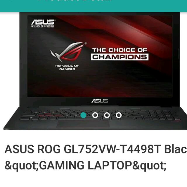 Kredit Laptop Asus Rog Gl752vw T4498t Serba Serbi Di Carousell