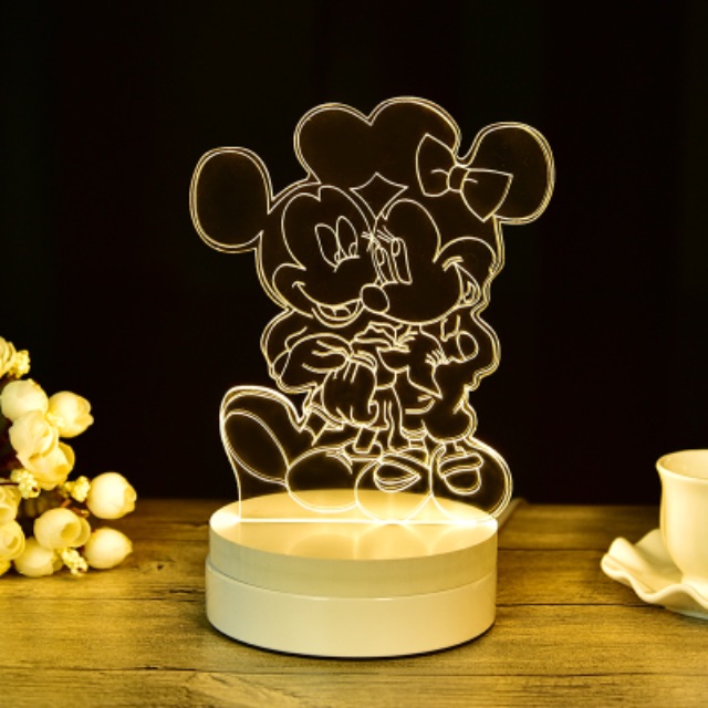 Mickey Mouse 3d Led Display Light Birthday Gift Christmas