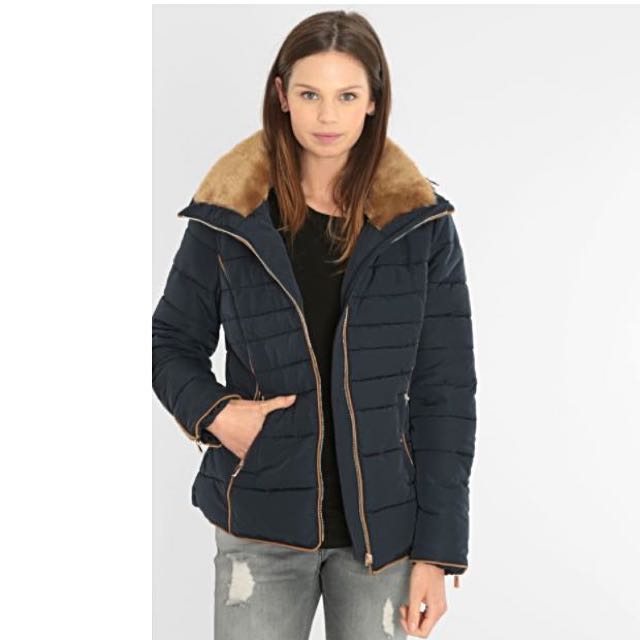 Navy Blue Down Jacket, Women's Fashion, Coats, Jackets and Outerwear on