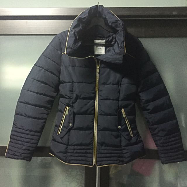 Navy Blue Down Jacket, Women's Fashion, Coats, Jackets and Outerwear on