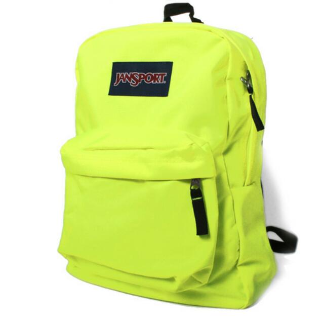 yellow jansport bag