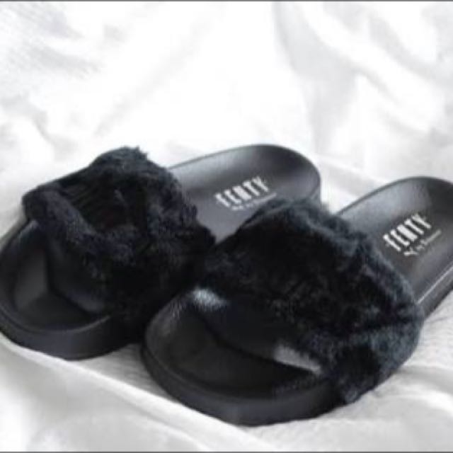 black puma fenty slides