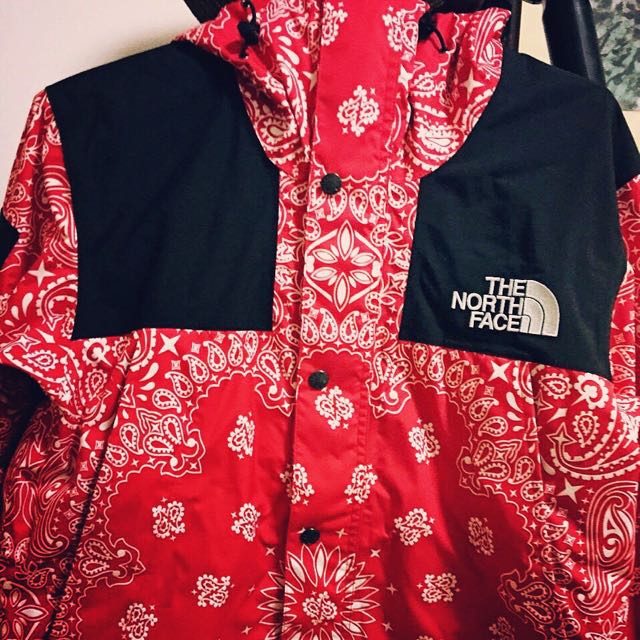 north face red bandana