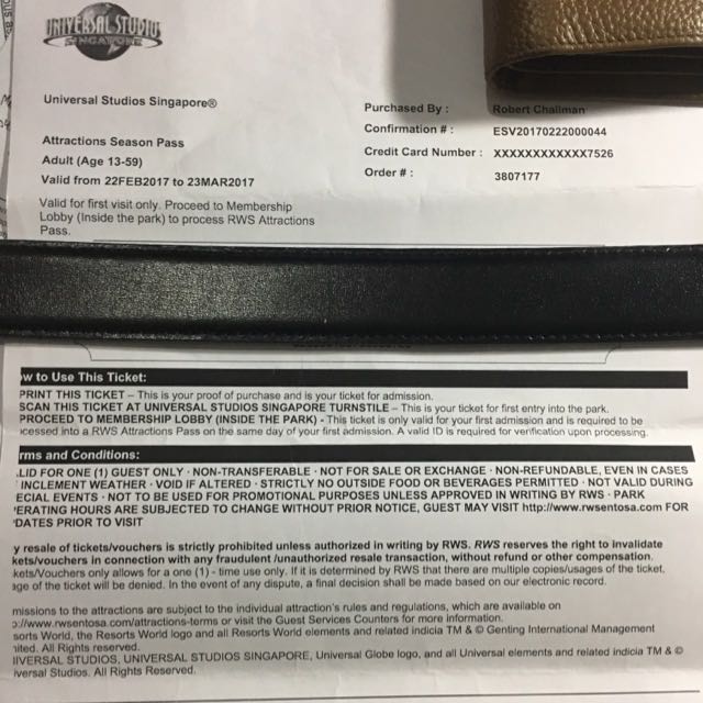 Universal Studios Season Pass Tickets Vouchers Local Attractions