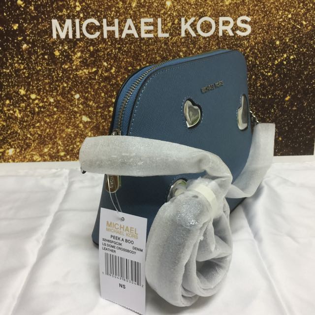 Michael Kors Hamilton Large Pearl Gray Leather Silver Lock NS Tote