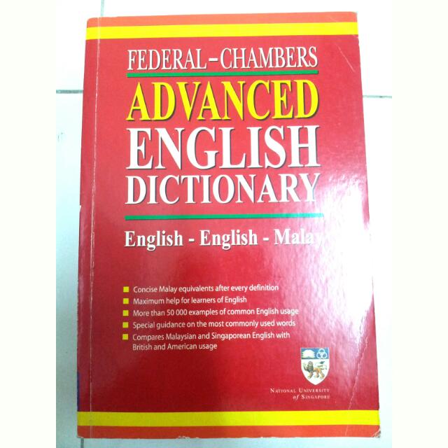 Federal Chambers Advance English Dictionary English Malay Books Stationery Books On Carousell