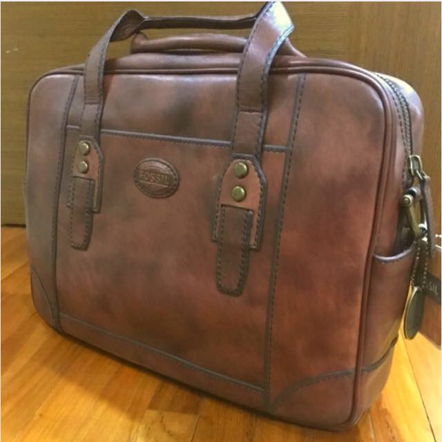 Fossil leather briefcases best sale