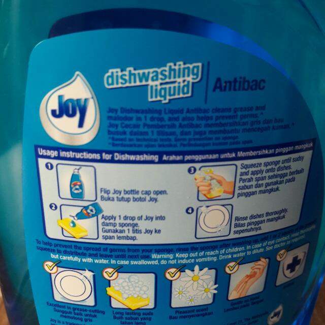 JOY Dishwashing Liquid Antibac Bundle Of 3, Everything Else on Carousell