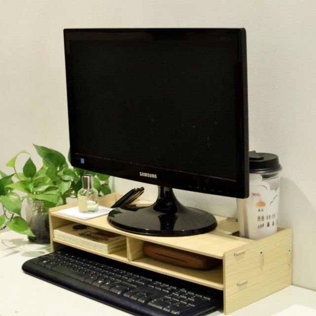 Reduced Demo Unit Diy Wood Monitor Riser Stand And Desk
