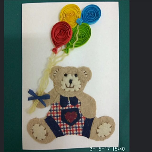 paper quilling teddy bear