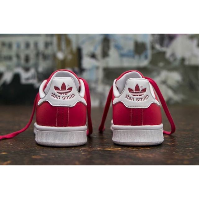 Adidas stan smith top triple red reflective