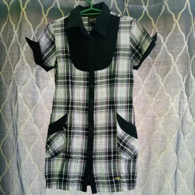 Retro Check Polo Dress