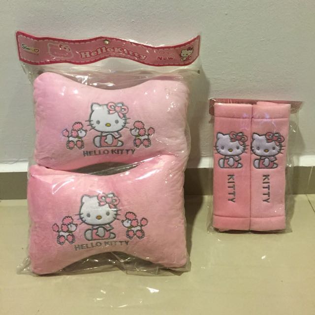 hello kitty headrest pillow
