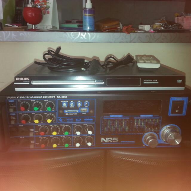Karaoke System With Philips Dvd Player And 2 Speaker, TV & Home