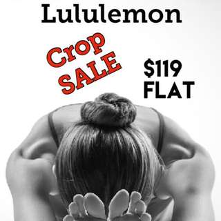 Sales! BNWT Lululemon Crops Flat $119!