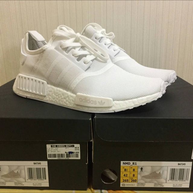 adidas nmd r1 all white