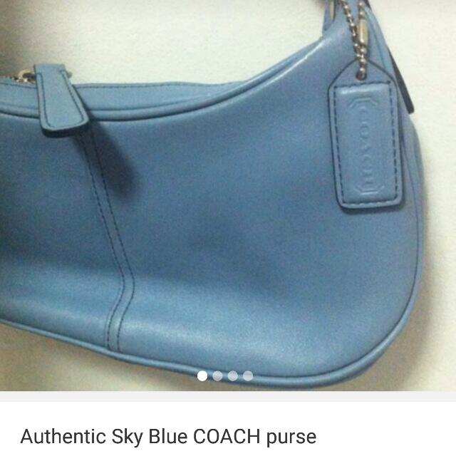 sky blue coach bag