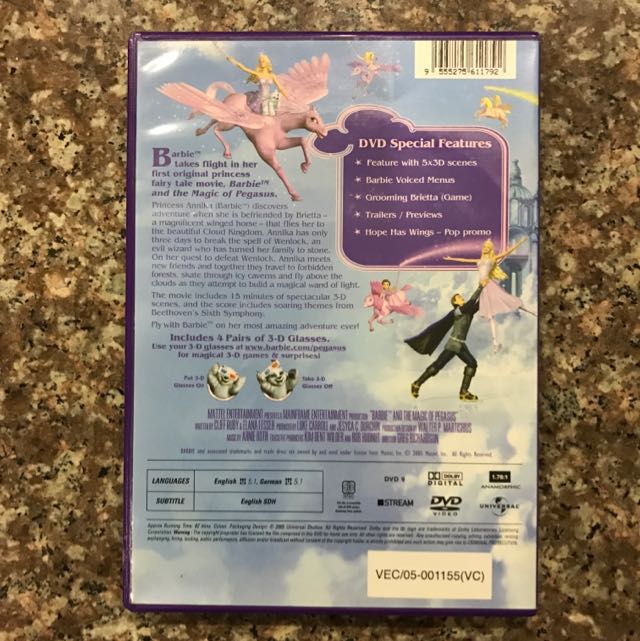 Barbie Magic Pegasus DVD Sticker for Sale by kjmella03