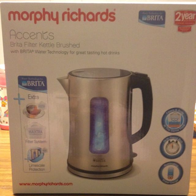 Morphy Richards 43960 Accents Brita Filter Kettle, Brushed Steel