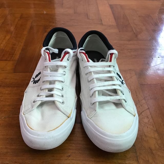 Fred Perry Kendrick Tipped Cuff Canvas Plimsolls Men s Fashion Footwear Dress Shoes on Carousell