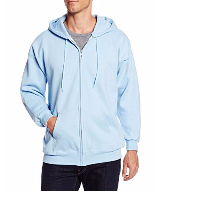 hanes light blue hoodie