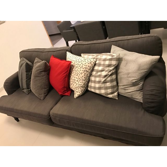 Ikea STOCKSUND Threeseater Sofa (1 year rarely used), Furniture