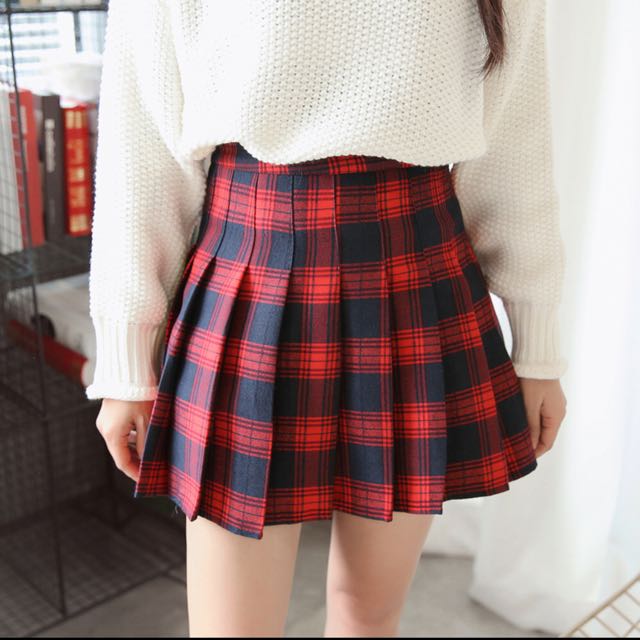 Red tartan tennis skirt Clearance