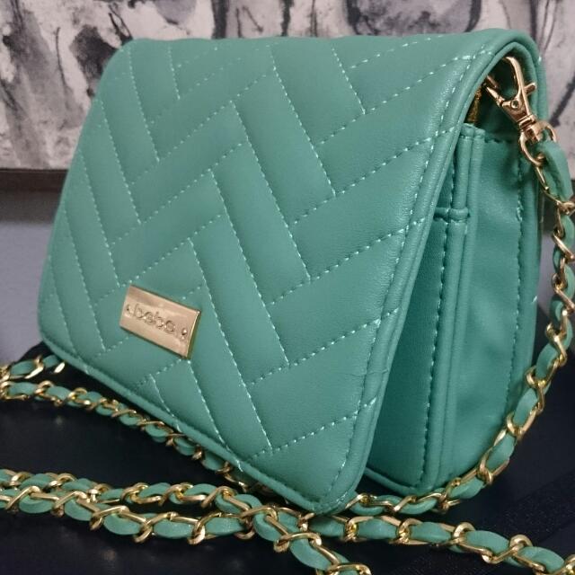 Bebe store green purse