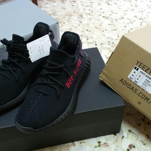 YEEZY BOOST 350 V2 BRED, Men's Fashion, Footwear, Sneakers on Carousell