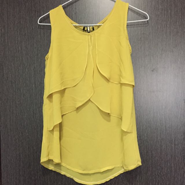 yellow sheer top