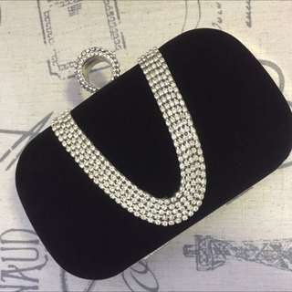 Black Clutch With Blings
