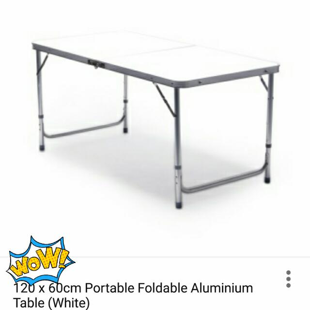 2nd Hand 120x60cm Aluminum Folded Table Furniture Tables