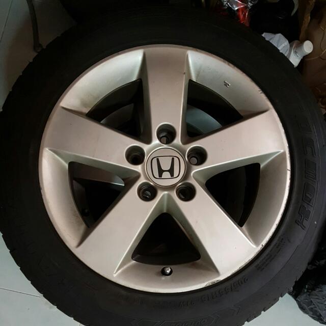 Honda Civic Original Rim & Tyres, Car Accessories on Carousell