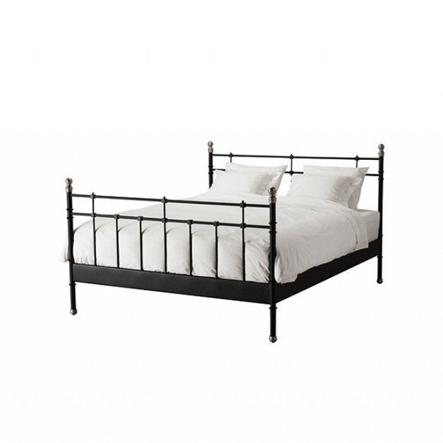 Ikea Svelvik Bed Frame Queen Size Black Edwardian Style Rrp 499 Photo