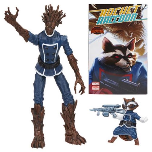 Marvel Legends Series Groot And Rocket Raccoon Comic Action Figures 2 Pack 3 75 Inch Guardians Of The Galaxy Hasbro Toys Games Bricks Figurines On Carousell
