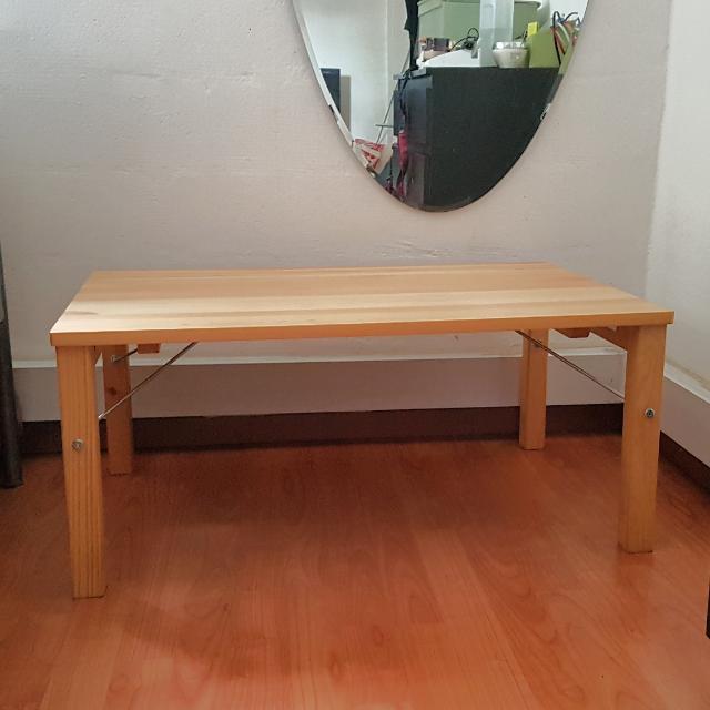 Muji Pine Foldable Low Table Furniture Tables Chairs On Carou Photo