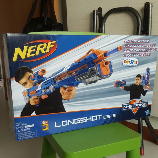  Nerf Longshot CS-6 Blue - Rare Discontinued Model : Toys & Games