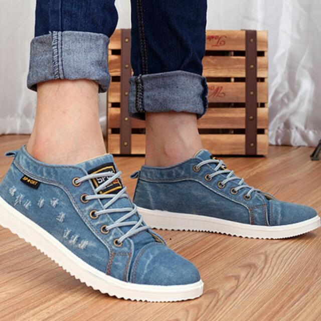 Washed denim best sale canvas shoes
