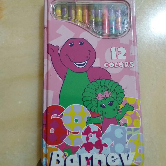 Authentic Barney & Friends Colour Pencils, Hobbies & Toys, Stationery ...