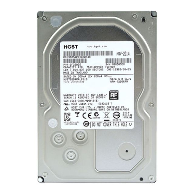 HGST Ultrastar® 7K6000 HUS726040ALE610 4TB SATA3/128MB Enterprise