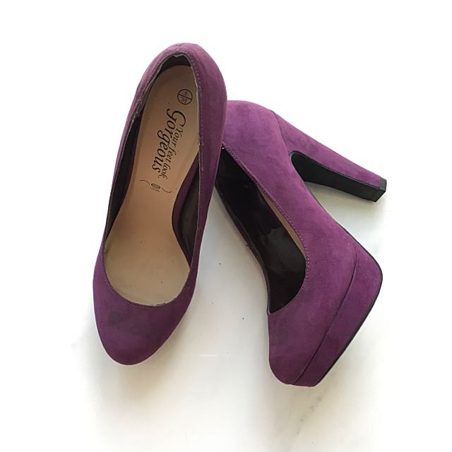 purple heels new look