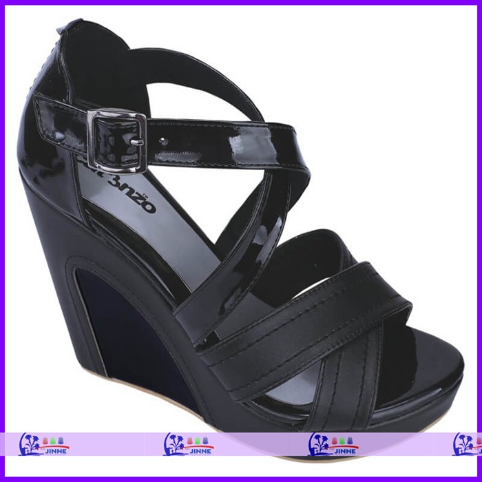 Sepatu Sandal Wedges Wanita Hitam Ckm 046 Sepatu Pesta Wanita Wedges Sepatu Wanita Highheels Sepatu Komunitas Di Carousell